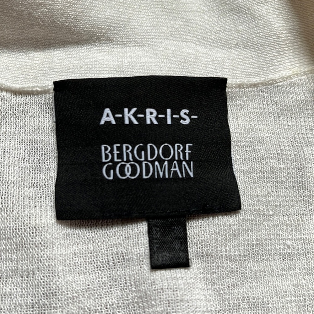 Akris Cream Linen/Silk Sleeveless Top - Picture 3 of 9